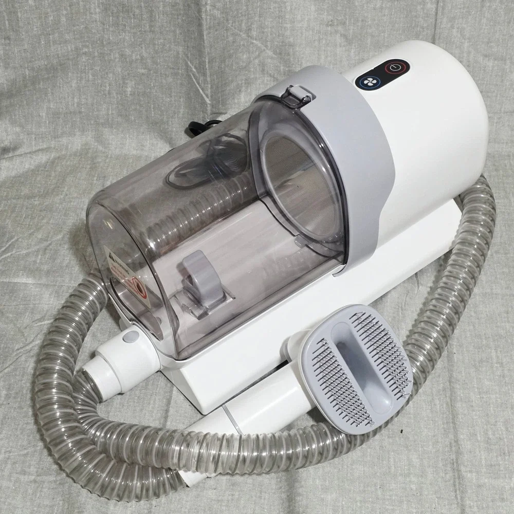 Pet Grooming Vacuum Kit with Clippers, Professional Dog Cat Grooming Tools White